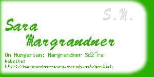 sara margrandner business card